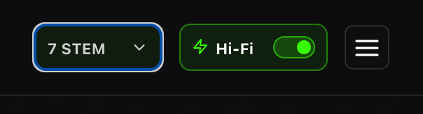 The Hi-Fi switch in the Studio header